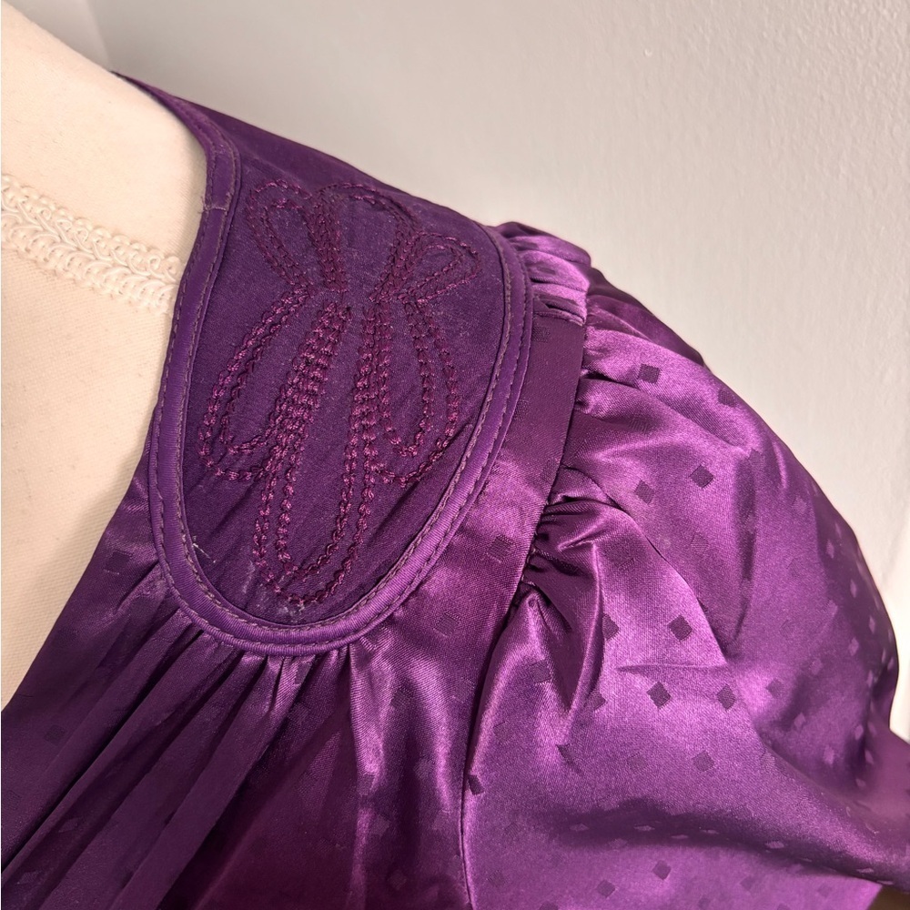 Retro Purple Gorgeous Midi Dress - Picture 7 of 13